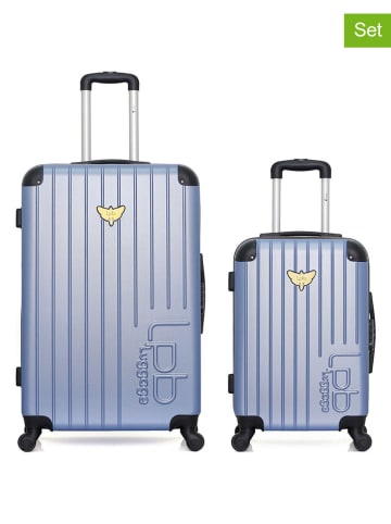 Les P´tites Bombes 2tlg. Hardcase-Trolleyset in Hellblau