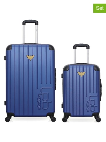 Les P´tites Bombes 2-delige hardcase-trolleyset blauw