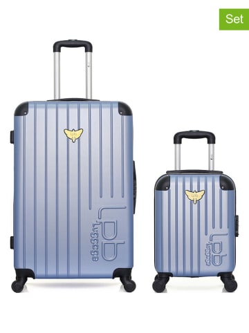 Les P´tites Bombes 2tlg. Hardcase-Trolleyset in Hellblau