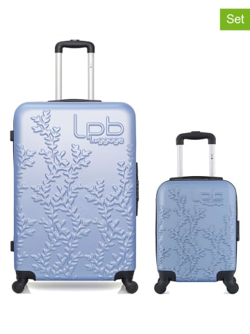Les P´tites Bombes 2-delige hardcase-trolleyset "Nais" lichtblauw
