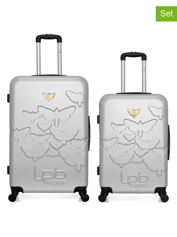 Les P´tites Bombes 2-delige hardcase-trolleyset "Aelys" zilverkleurig