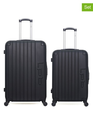 Les P´tites Bombes 2tlg. Hardcase-Trolleyset "Hambourg" in Schwarz