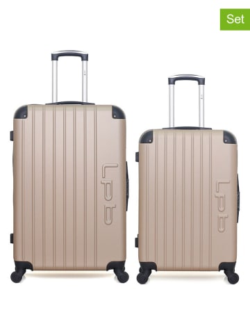 Les P´tites Bombes 2tlg. Hardcase-Trolleyset "Hambourg" in Beige