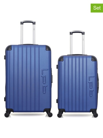 Les P´tites Bombes 2tlg. Hardcase-Trolleyset "Hambourg" in Blau