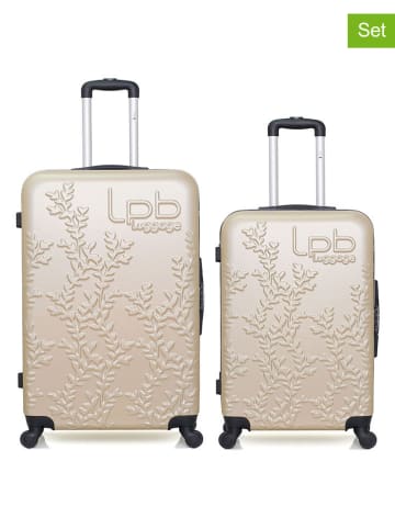 Les P´tites Bombes 2tlg. Hardcase-Trolleyset "Nais" in Beige