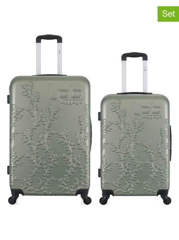 Les P´tites Bombes 2tlg. Hardcase-Trolleyset "Nais" in Khaki
