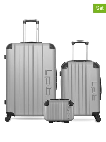 Les P´tites Bombes 3-delige hardcase-trolleyset "Hambourg" grijs