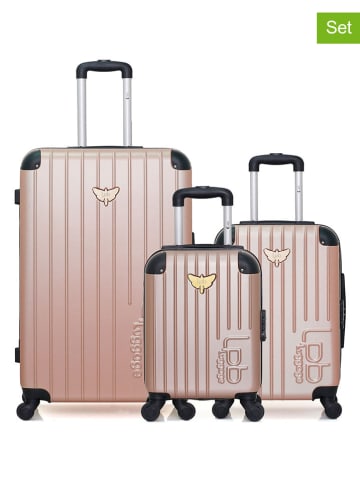 Les P´tites Bombes 3tlg. Hardcase-Trolleyset in Beige