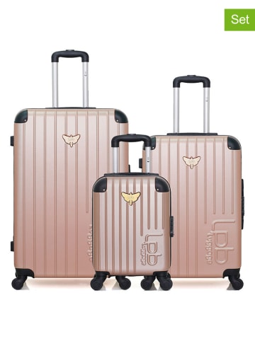Les P´tites Bombes 3tlg. Hardcase-Trolleyset in Beige