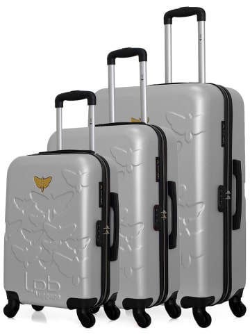 Les P´tites Bombes 3tlg. Hardcase-Trolleyset "Aelys" in Grau