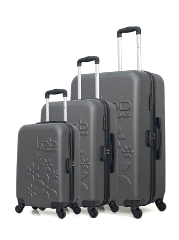 Les P´tites Bombes 3-delige hardcase-trolleyset "Elenor" antraciet