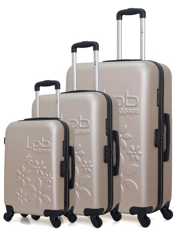 Les P´tites Bombes 3-delige hardcase-trolleyset "Eleonor" grijs