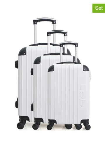 Les P´tites Bombes 3tlg. Hardcase-Trolleyset "Hambourg"  in Weiß