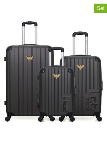 Les P´tites Bombes 3tlg. Hardcase-Trolleyset in Anthrazit