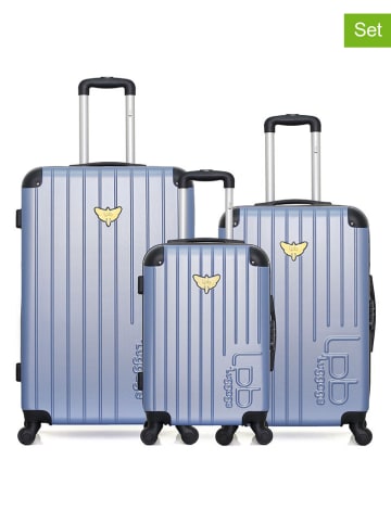 Les P´tites Bombes 3tlg. Hardcase-Trolleyset in Hellblau