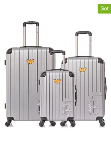 Les P´tites Bombes 3tlg. Hardcase-Trolleyset in Silber