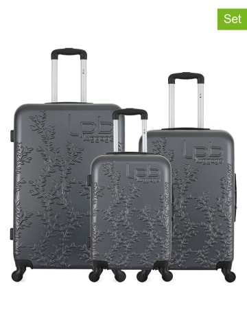 Les P´tites Bombes 3tlg. Hardcase-Trolleyset "Nais" in Anthrazit