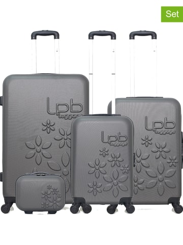 Les P´tites Bombes 4-delige hardcase-trolleyset "Eleonor-C" grijs
