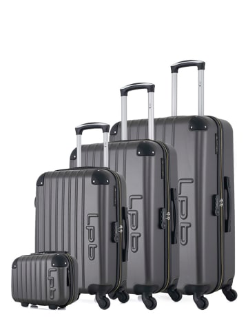 Les P´tites Bombes 4tlg. Hardcase-Trolleyset "Hambourg" in Anthrazit