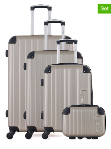 Les P´tites Bombes 4-delige hardcase-trolleyset "Hambourg-c" beige