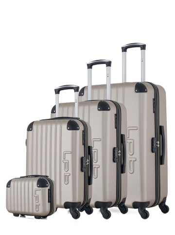 Les P´tites Bombes 4tlg. Hardcase-Trolleyset "Hambourg-c" in Beige