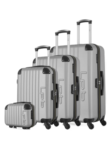 Les P´tites Bombes 4tlg. Hardcase-Trolleyset "Hambourg-C" in Grau