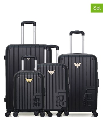 Les P´tites Bombes 4tlg. Hardcase-Trolleyset in Schwarz