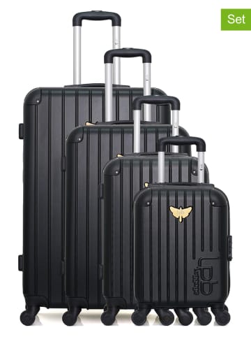 Les P´tites Bombes 4-delige hardcase-trolleyset zwart