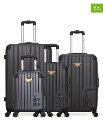 Les P´tites Bombes 4-delige hardcase-trolleyset zwart