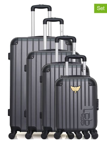 Les P´tites Bombes 4-delige hardcase-trolleyset grijs
