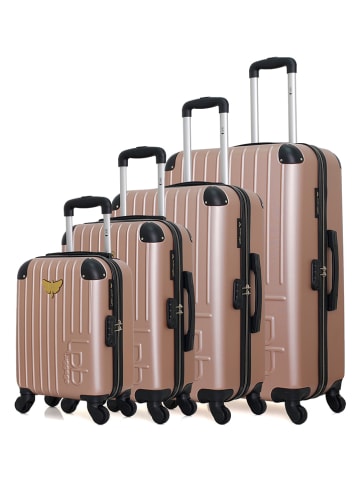 Les P´tites Bombes 4tlg. Hardcase-Trolleyset in Roségold
