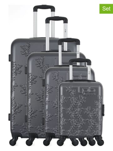 Les P´tites Bombes 4tlg. Hardcase-Trolleyset "Nais" in Anthrazit