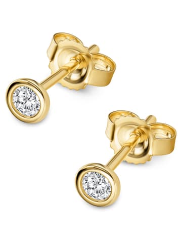 Revoni Gouden oorstekers met diamanten