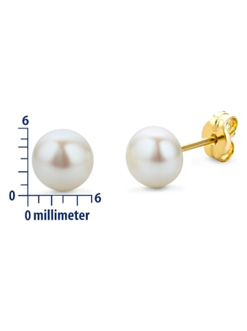 Revoni Gold-Ohrstecker mit Perlen