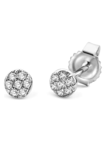 Revoni Witgouden oorstekers met diamanten