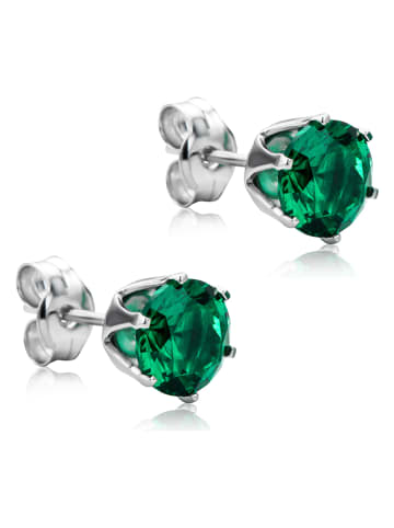 Revoni Weißgold-Ohrstecker mit Edelsteinen