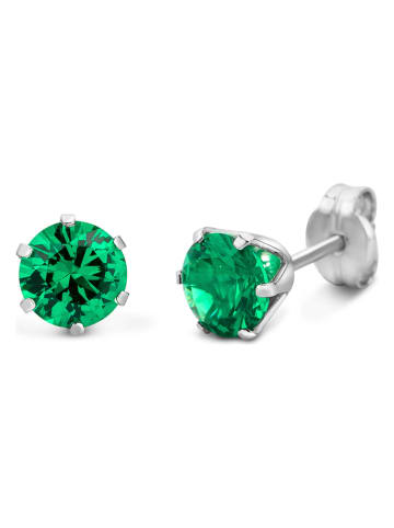 Diamant Exquis Weißgold-Ohrstecker mit Edelsteinen