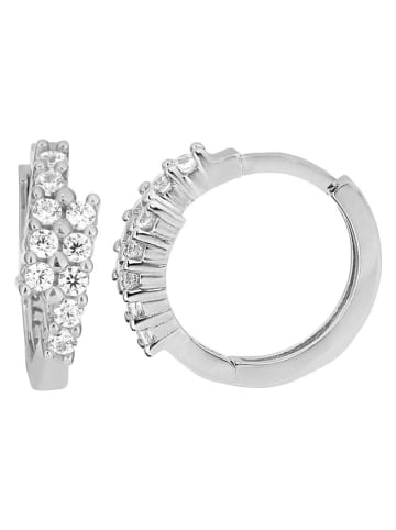 Revoni Weißgold-Creolen mit Edelsteinen