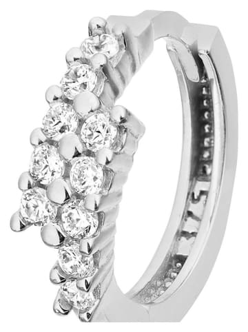 Revoni Witgouden creolen met edelstenen