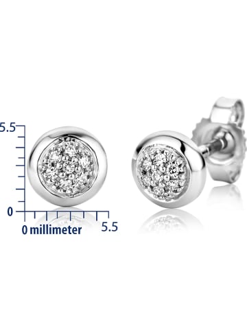 Revoni Witgouden oorstekers met diamant