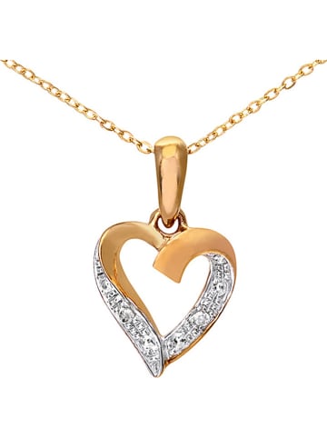 Revoni Gold-Halskette mit Diamant-Anhänger - (L)46 cm