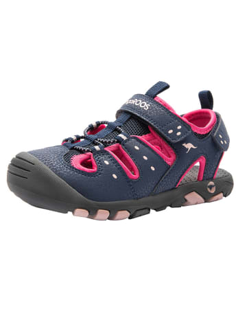 Kangaroos Enkelsandalen "K-Trek" donkerblauw/roze