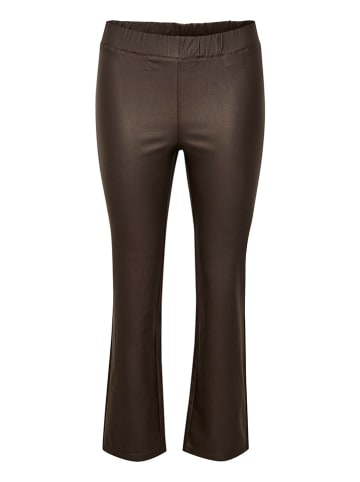 Kaffe Kunstleren broek antraciet