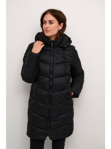 Kaffe Płaszcz pikowany w kolorze czarnym