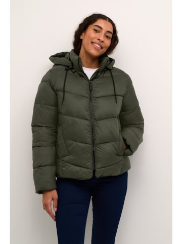 Kaffe Doorgestikte jas kaki