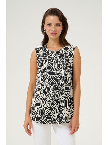 Kaffe Blousetop "Vera" zwart/wit