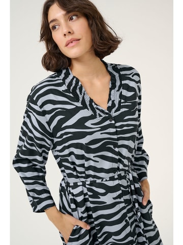Kaffe Kleid "Olga" in Schwarz/ Grau
