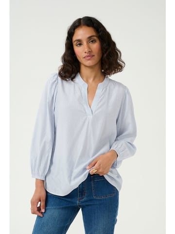 Kaffe Blouse "Milena" lichtblauw/wit