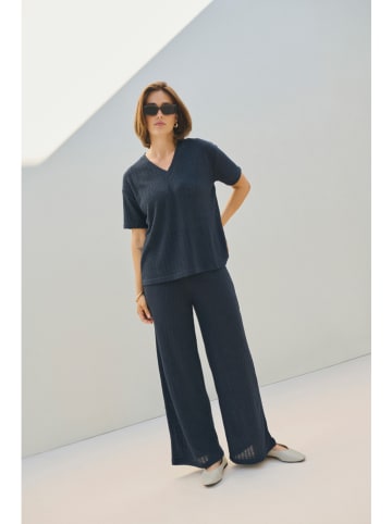 Kaffe Strickshirt in Dunkelblau