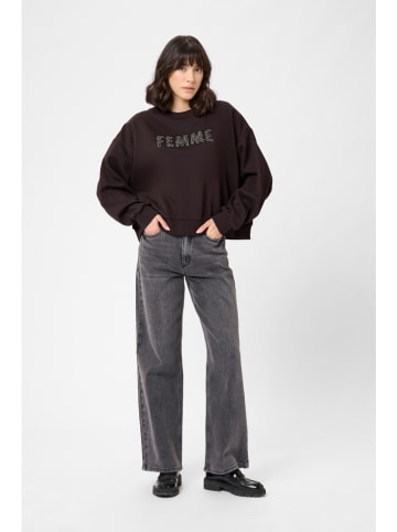 Kaffe Sweatshirt in Dunkelbraun